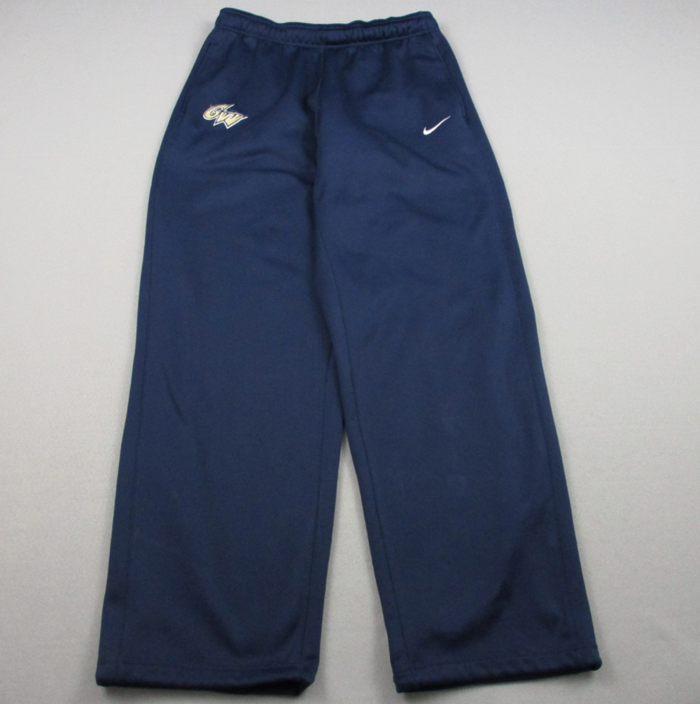 George Washington Pants Men Large Blue Nike Therma Fit Sweatpants NCAA L *